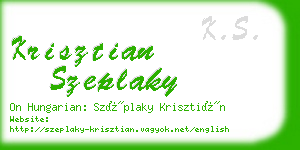 krisztian szeplaky business card